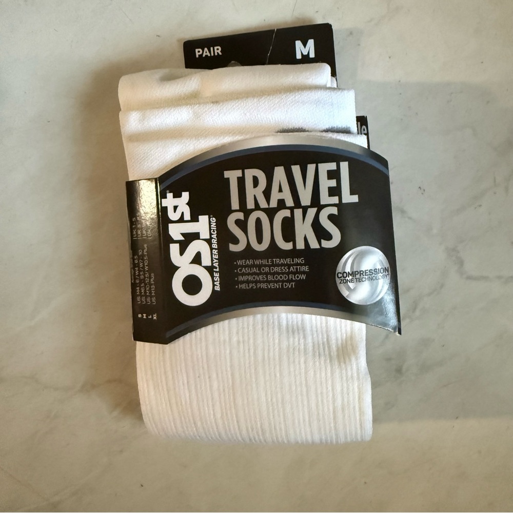 OS1st White Travel Socks